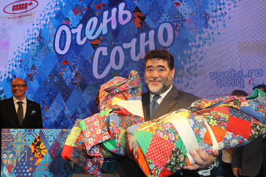 20110427 «Сочи 2014» и компания Bosco di Ciliegi представили концепцию единого визуального образа XXII зимних Олимпийских и XI Паралимпийских игр 2014 года. Фотография предоставлена компанией Bosco di Ciliegi.