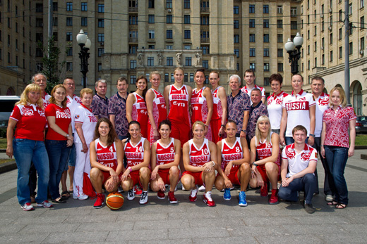 Олимпийская женская сборная по баскетболу в форме Bosco. Фотография с сайта boscosport.ru