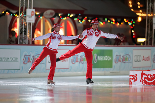20091210 Гумм-Каток на Красной площади. Представление Олимпийской коллекции BoscoSport. Фотография с сайта BoscoSport.