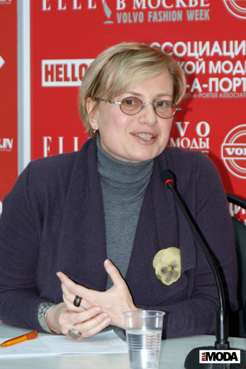 20100323 Volvo-Неделя моды в Москве. Круглый стол «Инвестиции». Галина Истомина, Idego Company, проект CPM-Designerpool. Фотография Валентины Кузнецовой, ИА «РИА МОДА».