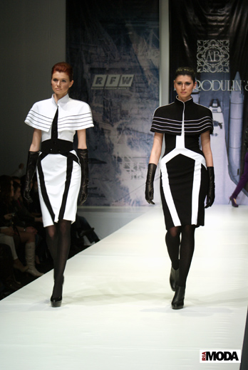 20100404 Russian Fashion Week. Показ коллекции Анны и Алексея Бородулиных «SOLYARIS» (сезон осень-зима 2010/2011). Фотография Валентины Кузнецовой, ИА «РИА МОДА».