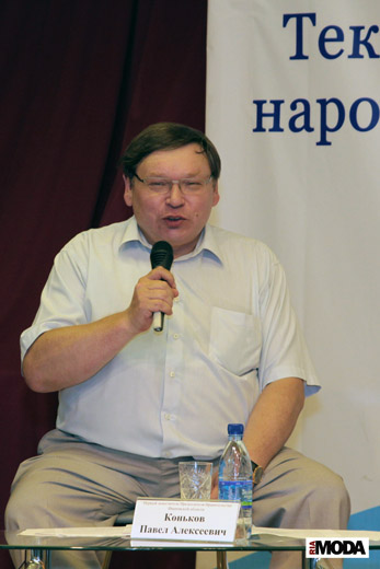 20100710 Плес. Круглый стол «Текстильно-промышленный кластер Ивановской области: народные художественные промыслы и мода». Павел Коньков, первый заместитель Председателя Правительства Ивановской области. Фотография Натальи Лапиной, ИА «РИА МОДА».